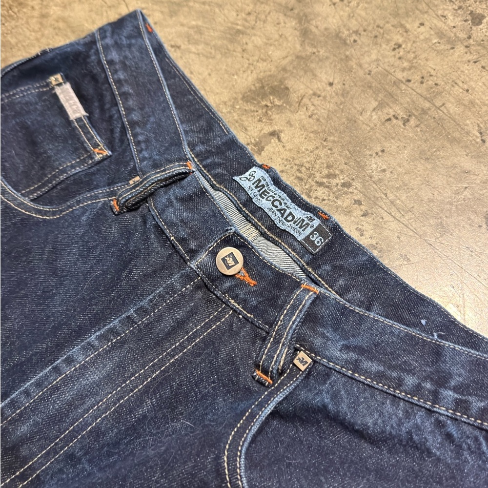 Mecca DNM Mens Cargo Jeans Blue Tag Size 36 (34x33) Loose Straight Denim